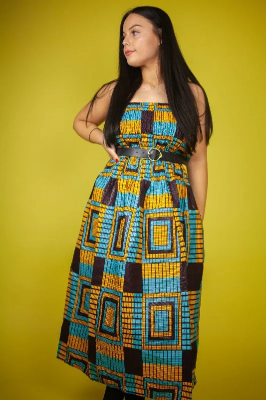 African Dress in Amazing Blue Kente Tunics Favorite customer