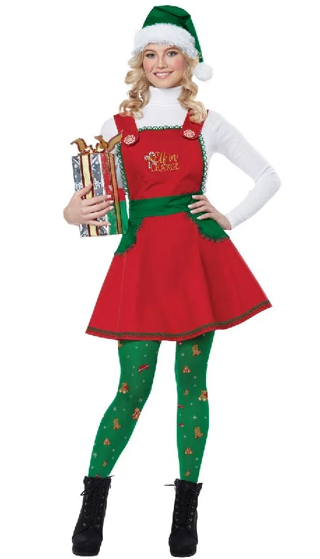 Elf in Charge Womens Fancy Dress Christmas Costume Tunics Bestseller popular