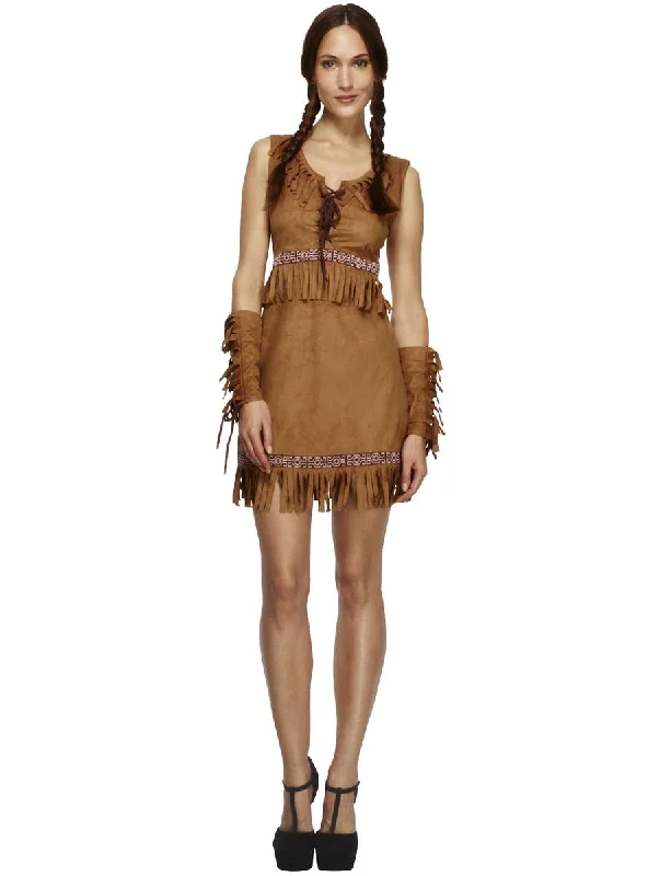 Native American Womens Fancy Dress Costume Casual Short Summer