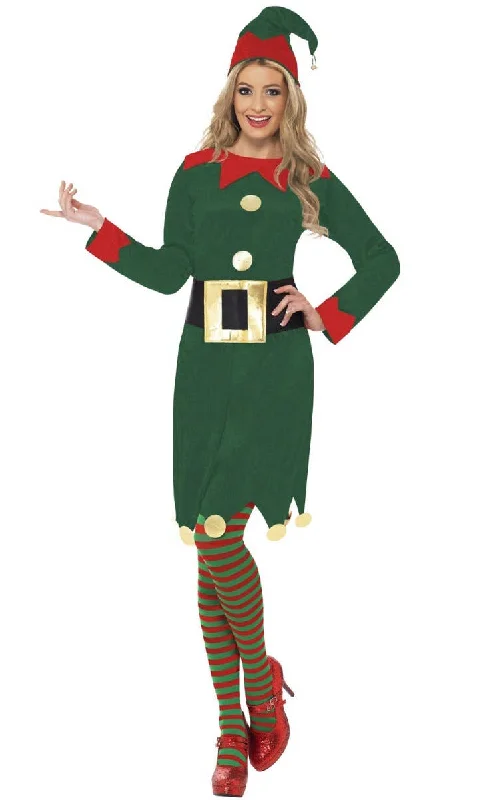 Festive Christmas Elf Womens Fancy Dress Costume Tunics Essential wardrobe