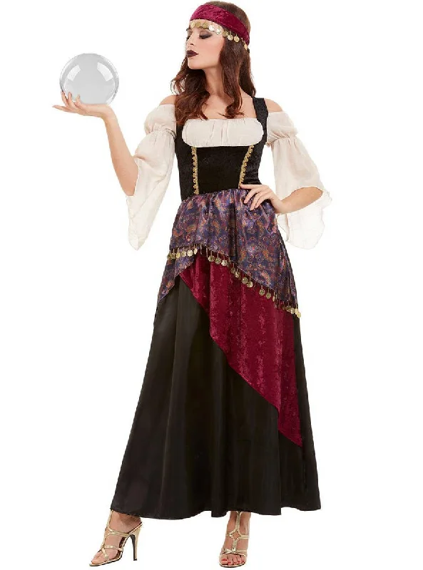 Deluxe Fortune Teller Womens Fancy Dress Costume Tunics Summer linen