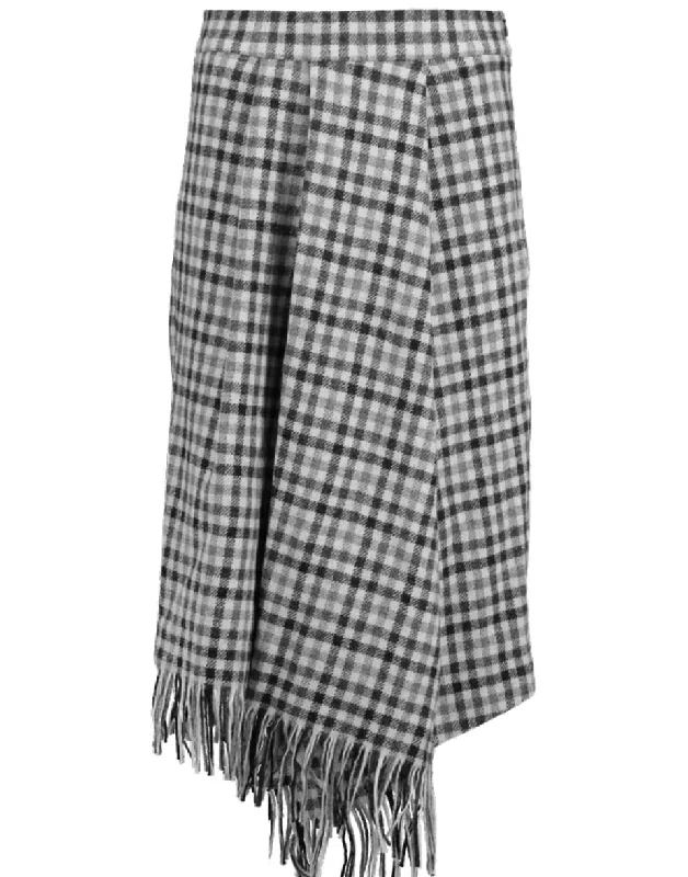 Plaid Fringe Skirt boho skirt vibe