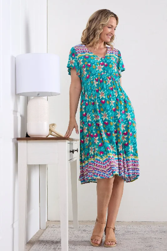 Malia Flounce Dress - Paradise Bloom Tunics Luxurious high-end