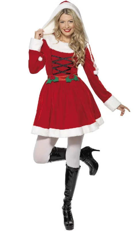 Miss Santa Womens Christmas Fancy Dress Costume Tunics Practical durable