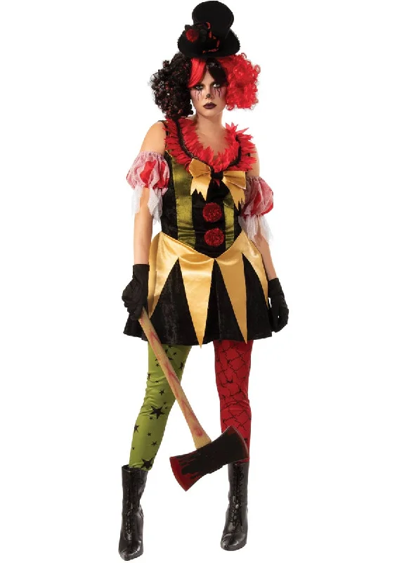 Evil Clown Womens Halloween Fancy Dress Costume Tunics Top rated