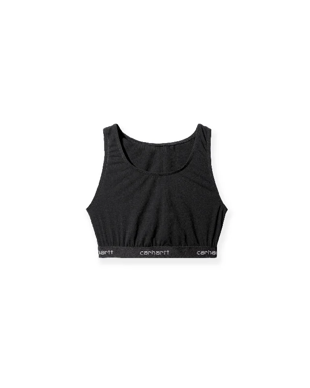 W' Script Racer Tank - Black soft pink tank