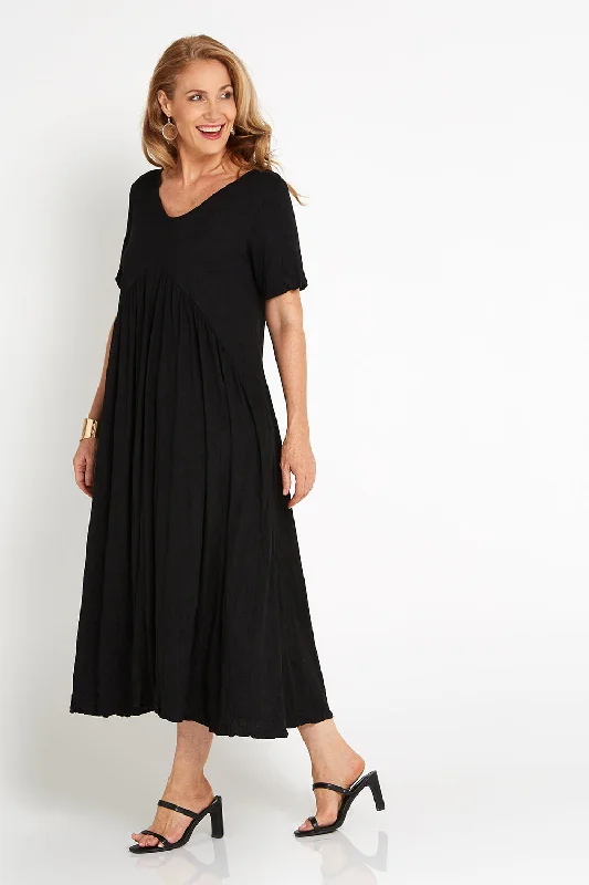 Halcyon Dress - Black Tunics Cozy soft