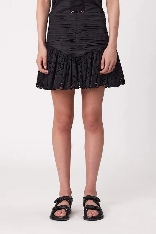 Remain - Freya Mini Skirt, Black spandex blend skirt