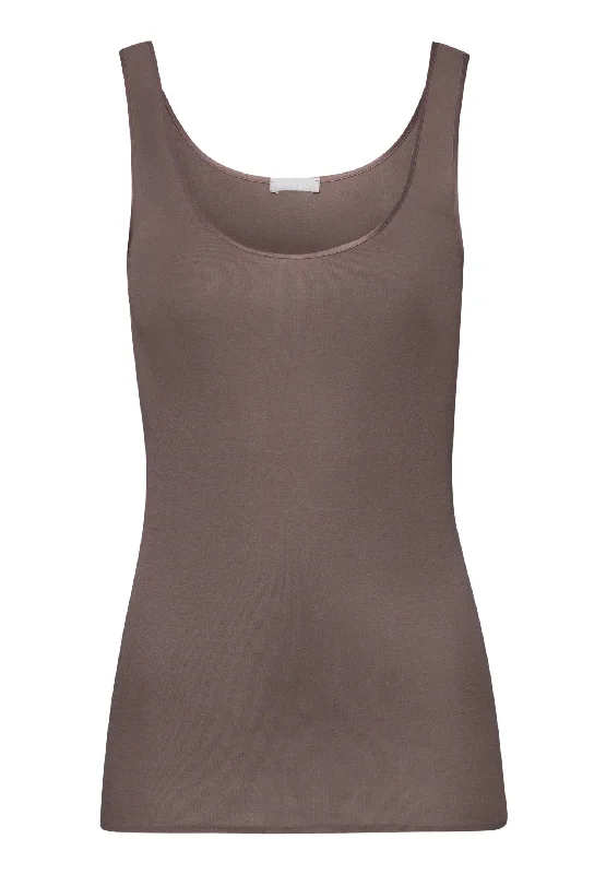 Cotton Seamless Round Neck Cotton Tank Top | Stonewash 71604-2756 floral tank top