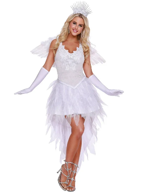 Angel Beauty Deluxe Womens Fancy Dress Costume Tunics New arrival