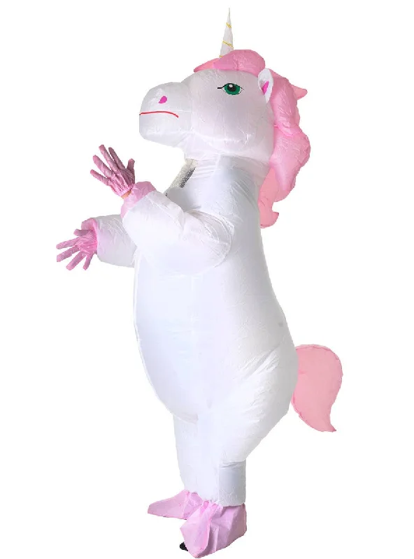 Inflatable White Unicorn Adults Dress Up Costume Tunics Distressed trendy