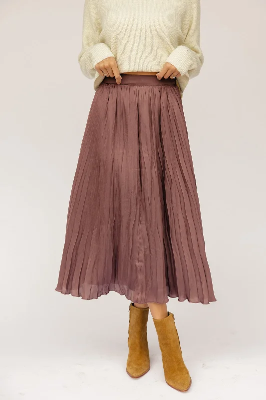 The Inseparable Pleated Skirt wool skirt breathable