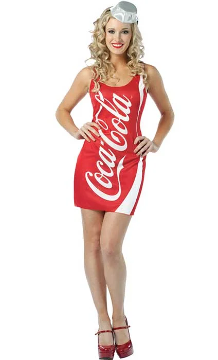 Coca-Cola Womens Fancy Dress Costume Tunics Lace romantic