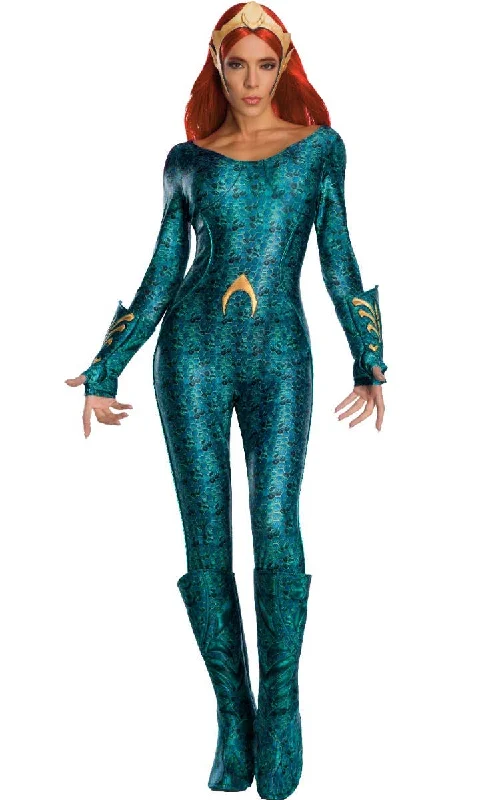 Mera Aquaman Deluxe Womens Superhero Fancy Dress Costume Tunics Recommended stylist