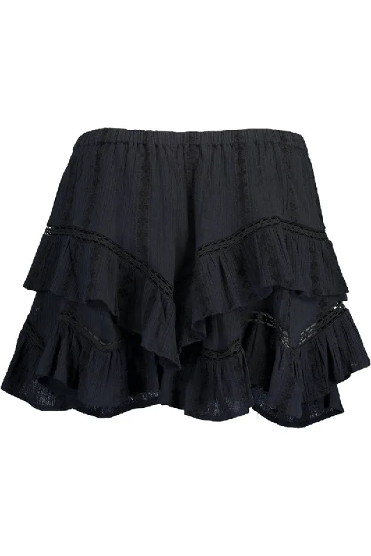 Jocadia Skirt - Black leather skirt modern