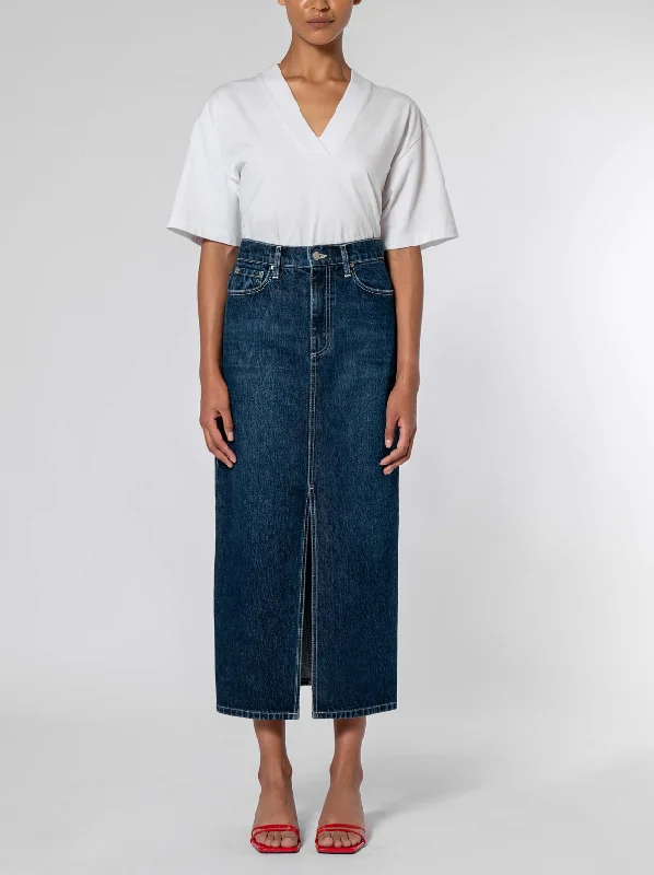 Nobody Denim Avery Skirt silk skirt lustrous