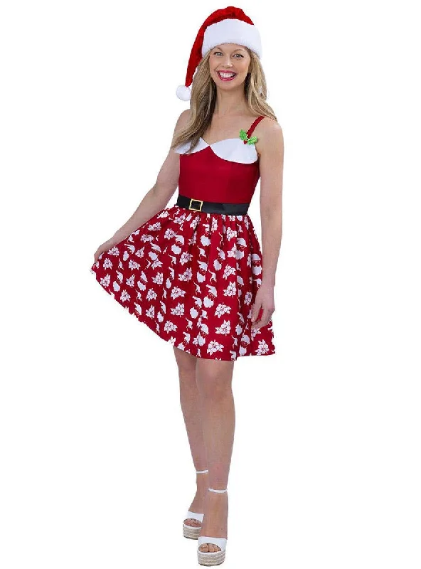 Australian Christmas Print Plus Size Womens Red Printed Costume Dress Tunics Trendy modern