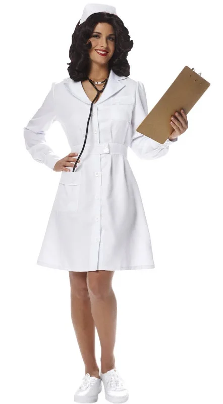 Classic Vintage Nurse Womens Fancy Dress Costume Tunics Timeless classic