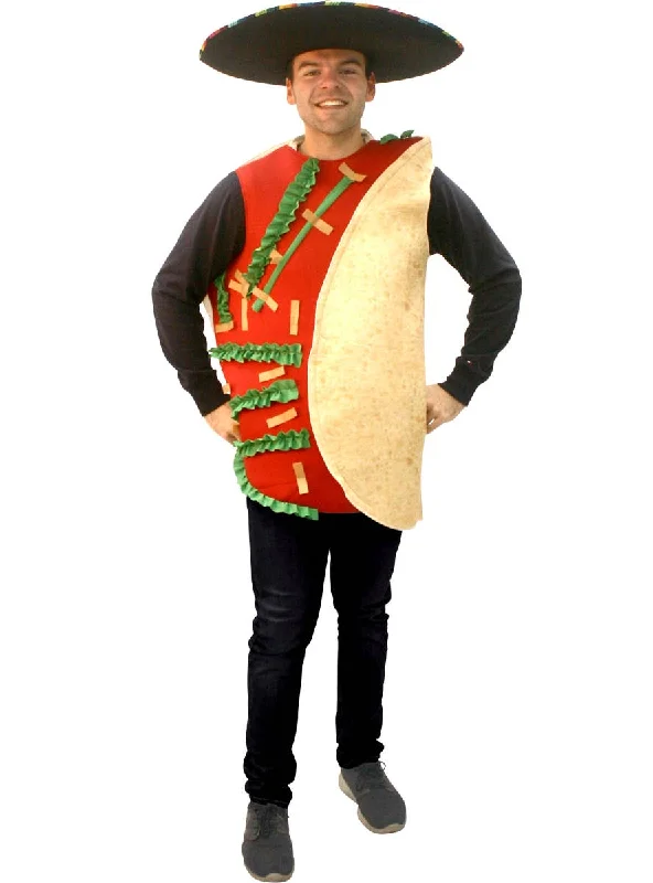 Oversized Stuffed Taco Adults Dress Up Costume Turtleneck Neckline Stylish