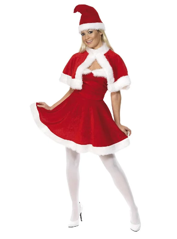 Festive Miss Santa Womens Christmas Fancy Dress Costume Tunics Timeless classic