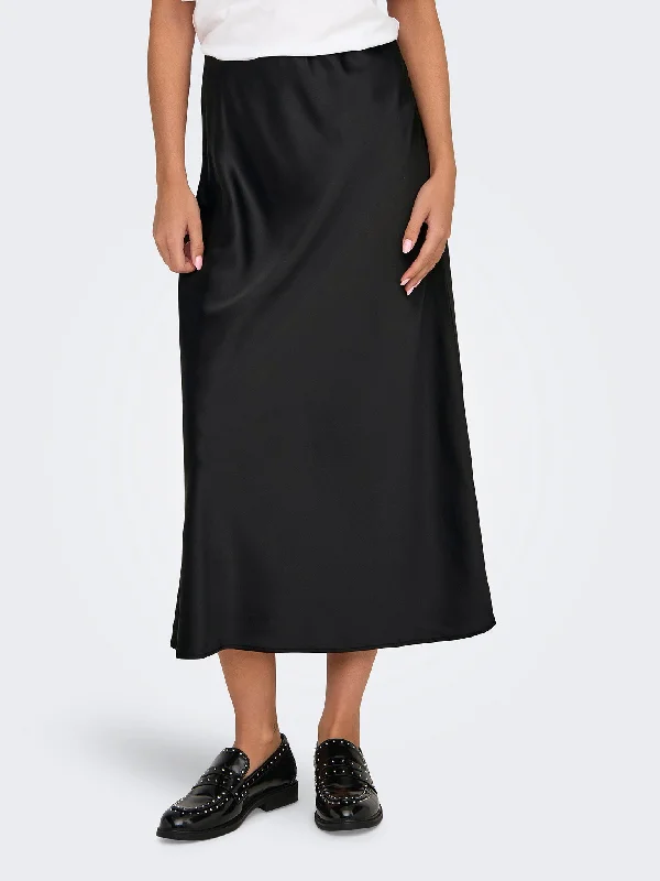 Γυναικεία φούστα σατέν ONLELMA MIDI SKIRT PTM 15332160 | 15332160 cashmere skirt soft