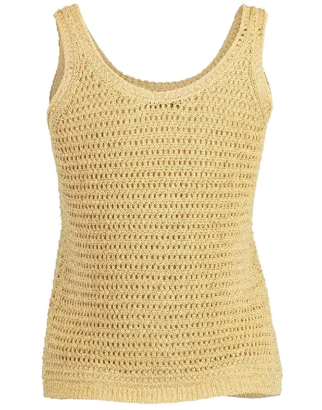 Vanilla Crochet Tank glitter tank top