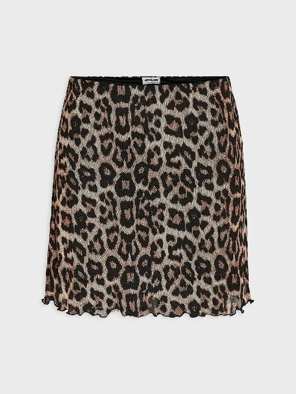 Γυναικεία φούστα animal NMLESLEY NW A-SHAPE SKIRT FWD LX 27024856 | 27024856 mini skirt trendy