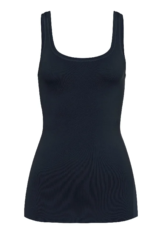 Touch Feeling Round Neck Tank Top | Midnight 71814-588 essential tank top