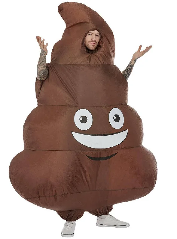 Inflatable Poop Emoji Adults Funny Dress Up Costume Tunics Denim casual