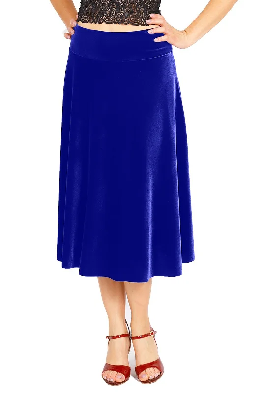 Velvet Flowing Skirt wool skirt breathable