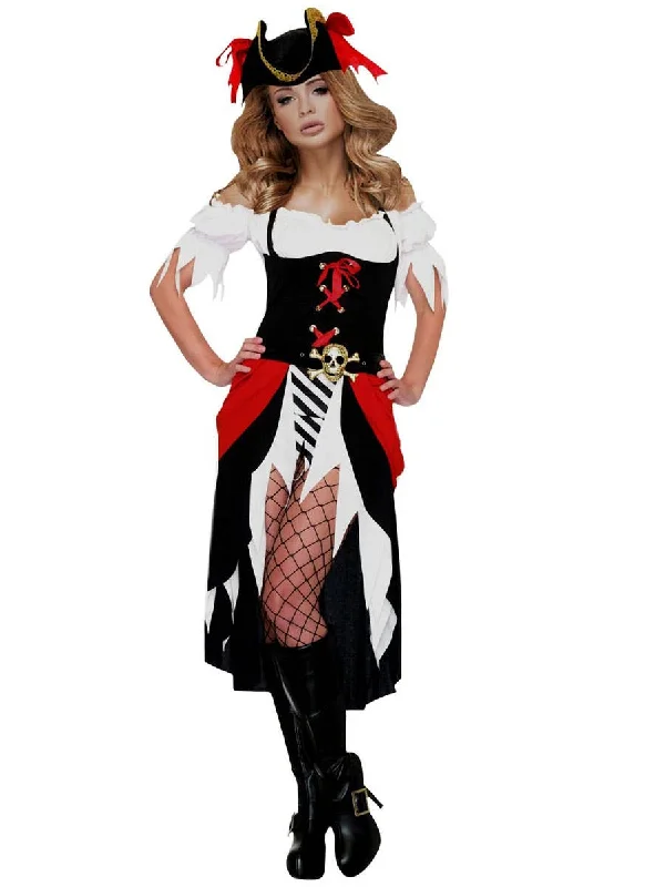 Pirate Maiden Womens Dress Up Costume Tunics Mesh breathable