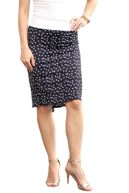 Polka Dot Fishtail Tango Skirt high slit skirt