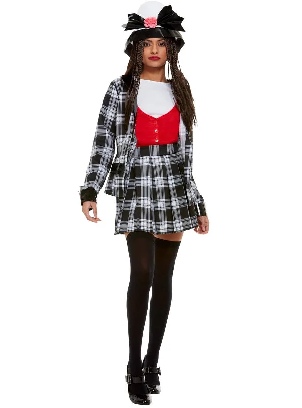 Clueless Dionne Womens Fancy Dress Costume Tunics Polka dots