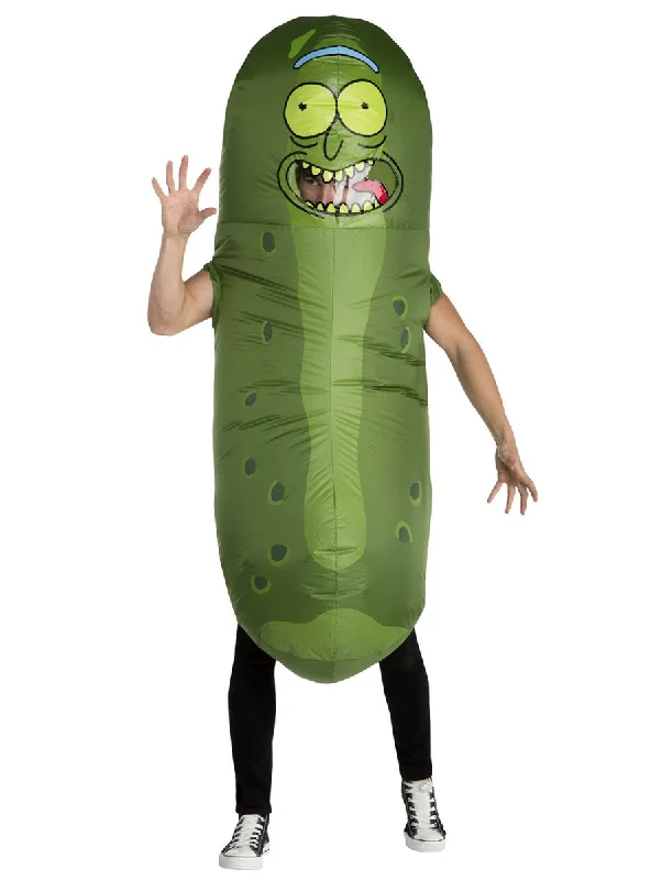 Inflatable Pickle Rick Adults Fancy Dress Costume Tunics Fleece cozy