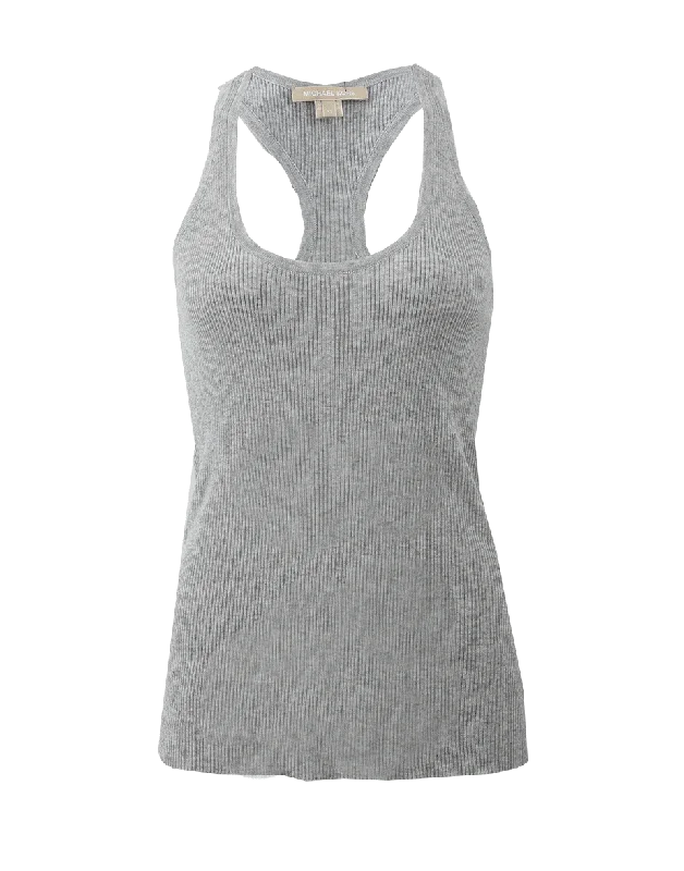 Ribbed Racer Back Tank chic tank top