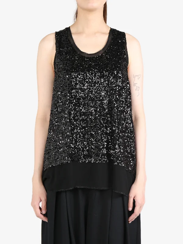 COMME DES GARCONS - Women Sparkle Tank Top loose fit tank