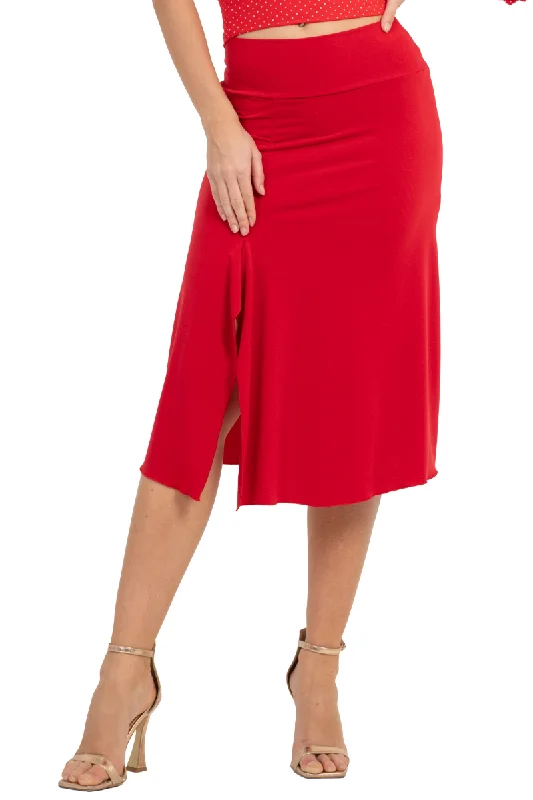 Flowy Tango Skirt With Side & Back Slits corduroy skirt durable