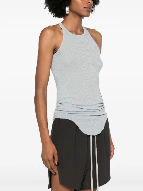 RICK OWENS - Women Basic Rib Tank Jersy Tops lemon yellow tank