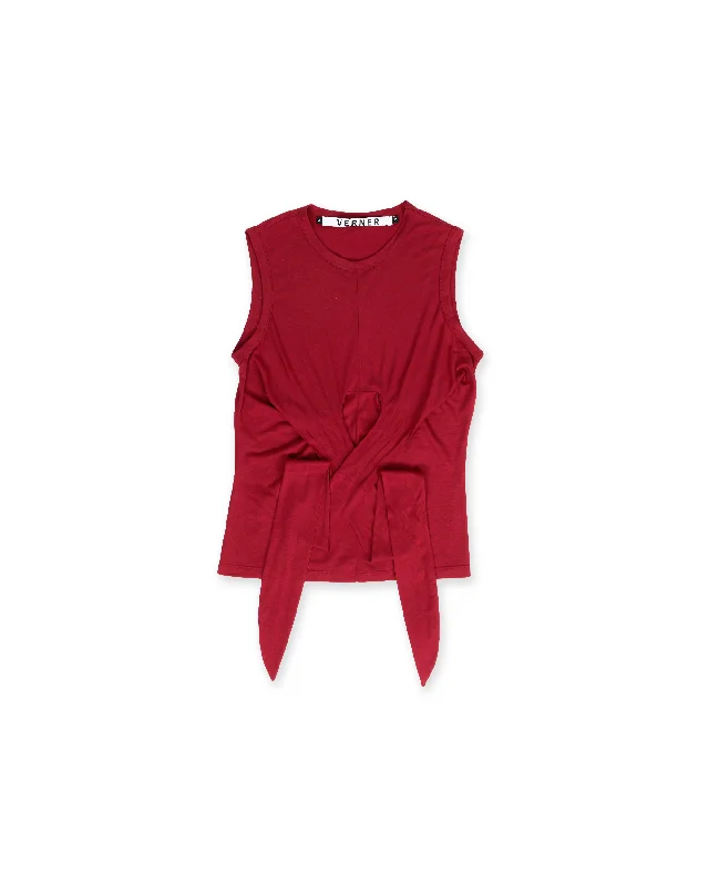 Bow Tank - Red playful tank top