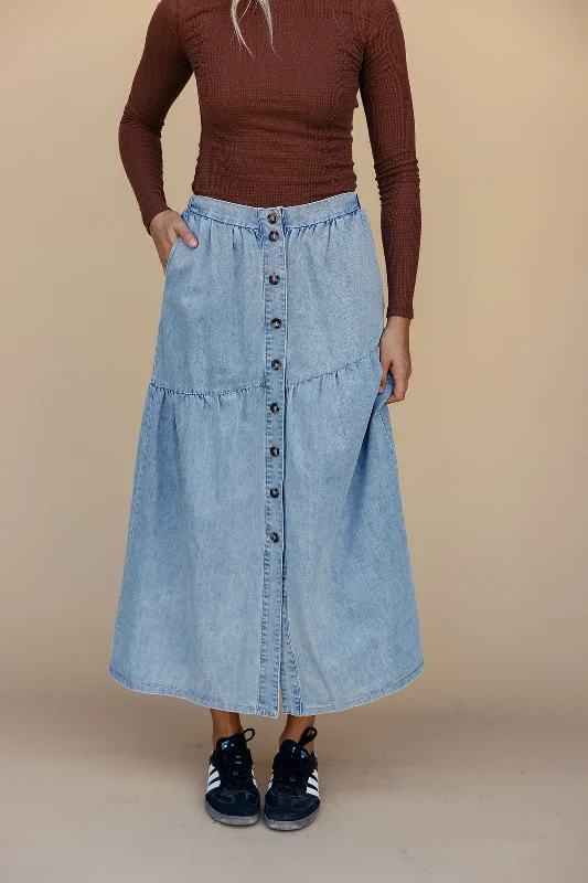 Be My Baby Denim Skirt silk skirt sleek