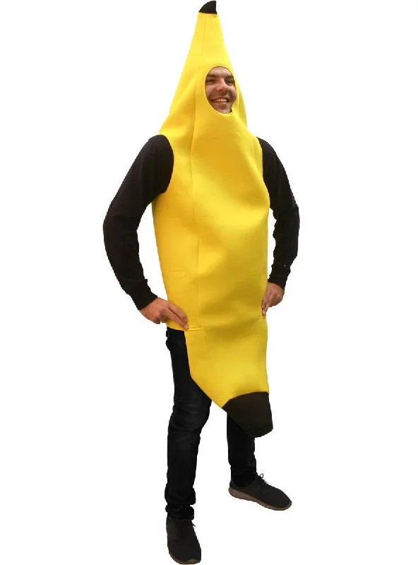 Giant Yellow Banana Adults Fancy Dress Costume Elegant Long Evening