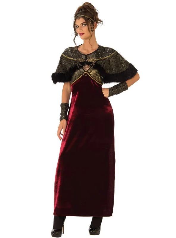 Medieval Lady Womens Red Velvet Dress Up Costume Tunics Handmade artisanal