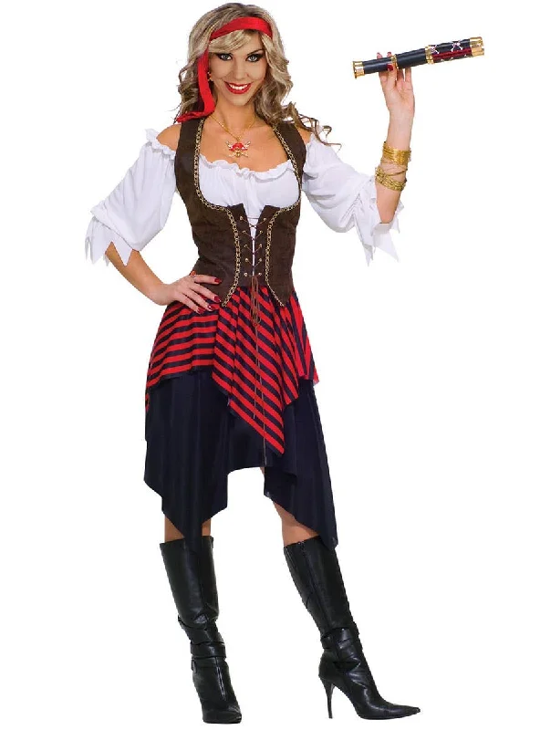 High Seas Pirate Womens Dress Up Costume Tunic Top Casual