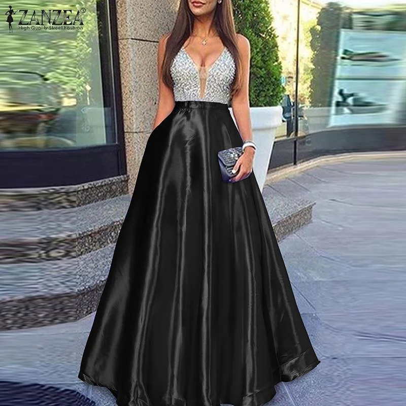 Long Skirt silk skirt elegant