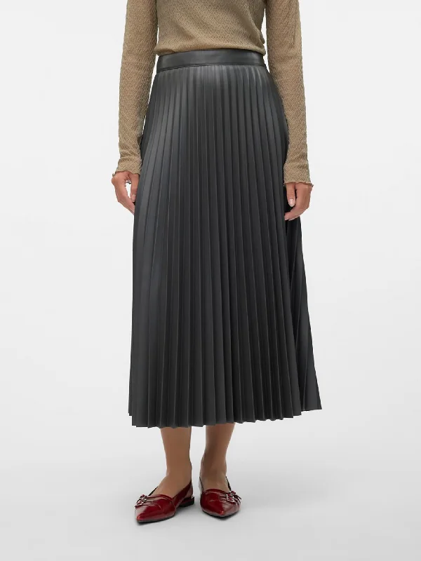 Γυναικεία φούστα πλισέ VMBELLAHOLLY HW 7-8COATED SKIRT 10319036 | 10319036 maxi skirt elegant