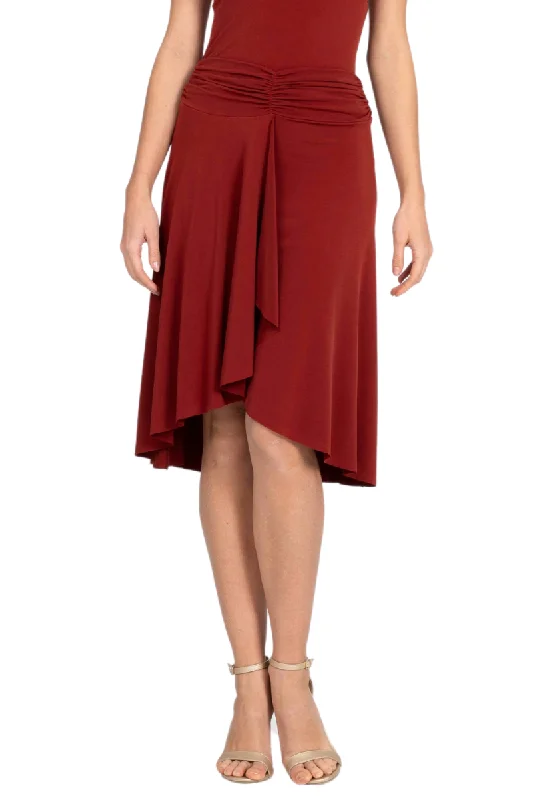 Asymmetric Tango Skirt With Front Panel cashmere skirt fine