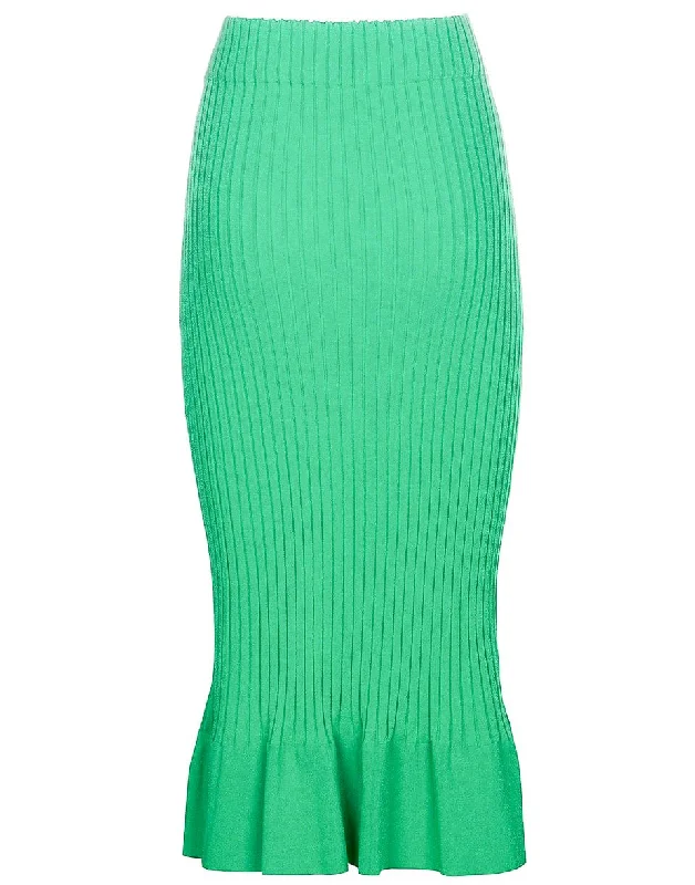 Slim Ribbed Knit Pencil Skirt seamless skirt comfort