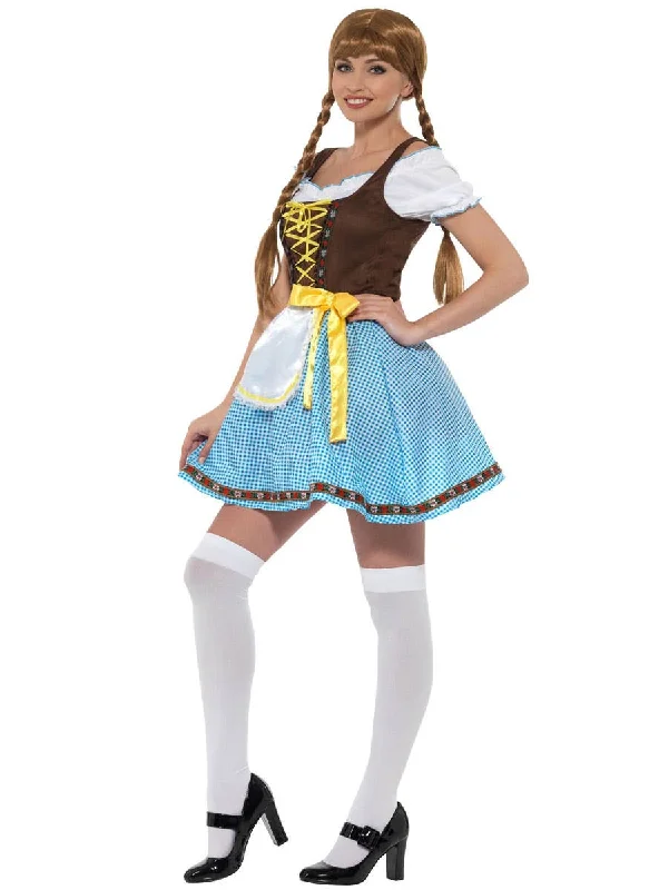 Olga Womens Bavarian Oktoberfest Fancy Dress Costume Crew Neckline Casual