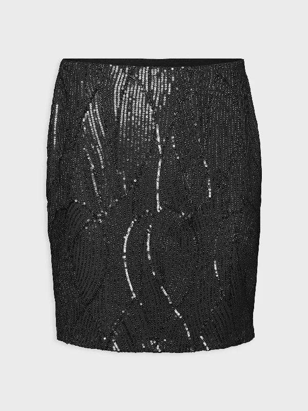 Γυναικεία φούστα παγιέτα VMELLEN HW SHORT SKIRT JRS 10317123 | 10317123 pleated skirt texture