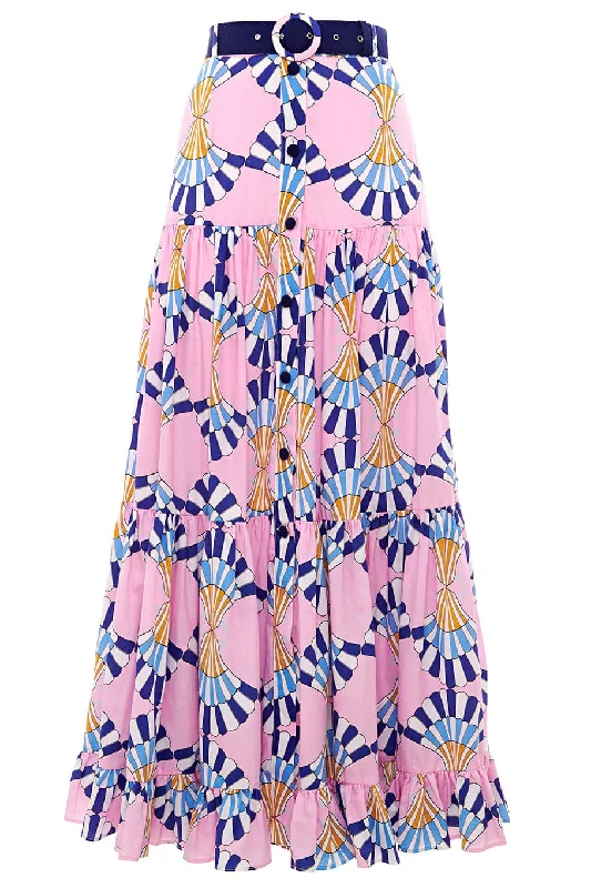 Zephyr Button Maxi Skirt cashmere skirt fine